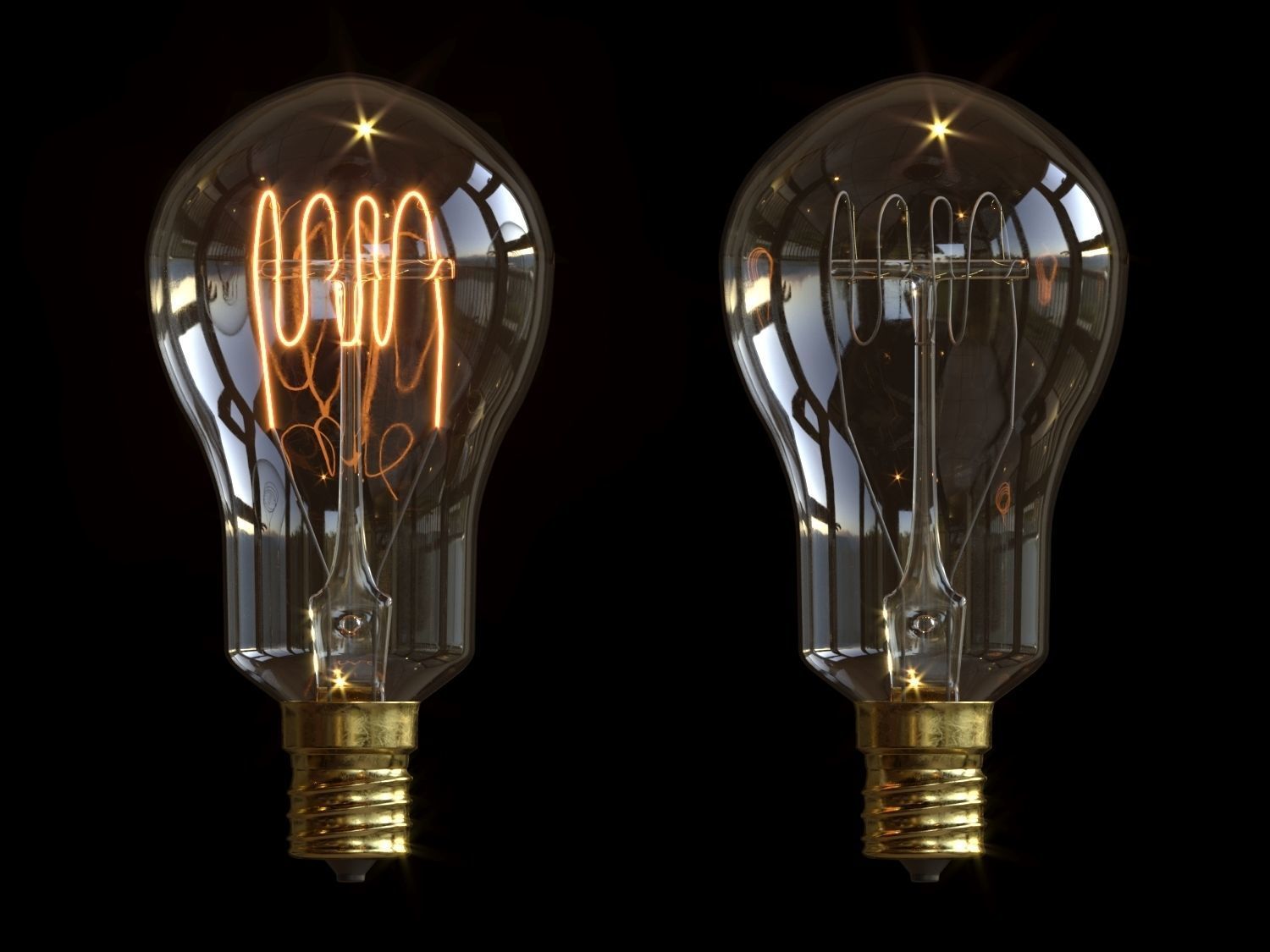 Candelabra Bulb 3D model_1