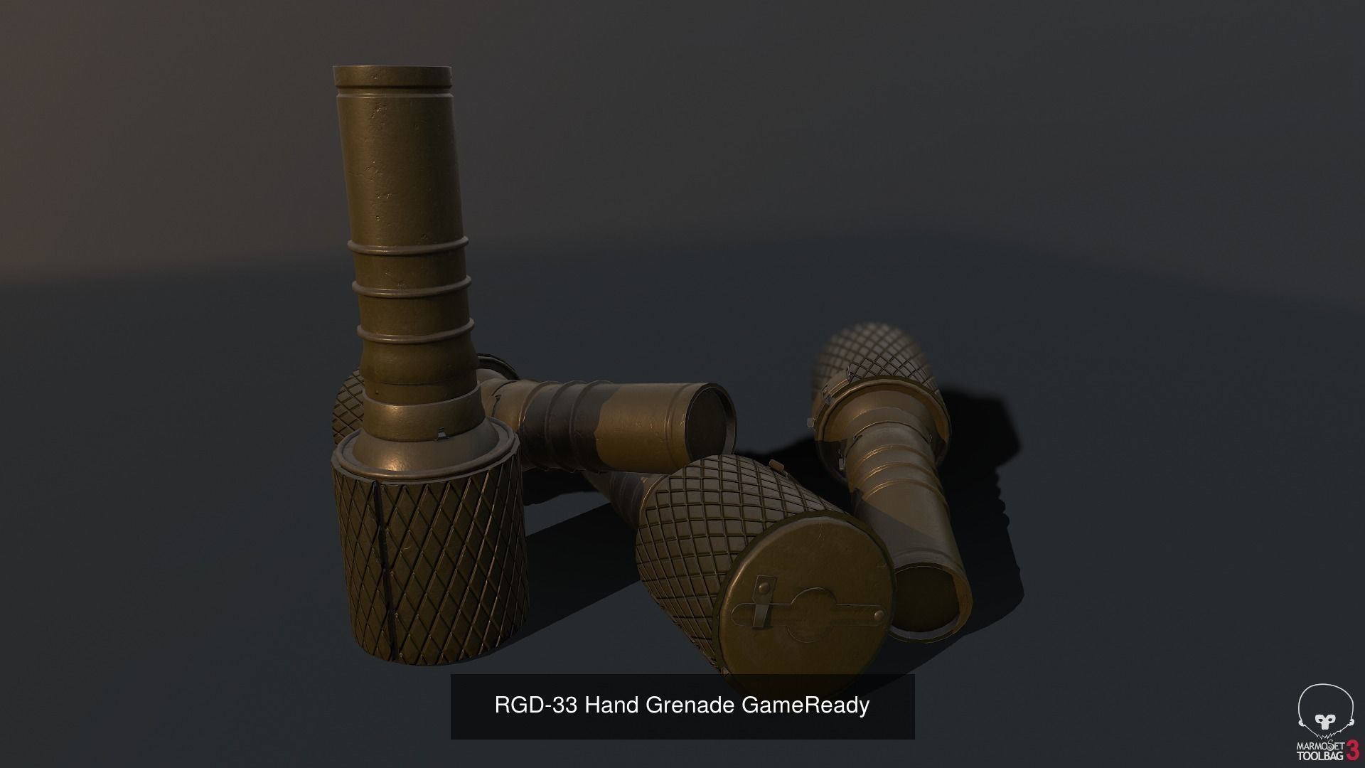 WW2 Soviet Grenades Pack 3D Model Collection_6