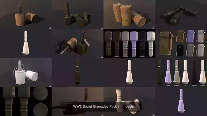 WW2 Soviet Grenades Pack