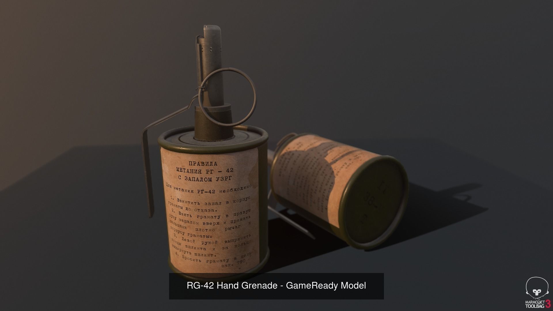 WW2 Soviet Grenades Pack 3D Model Collection_5