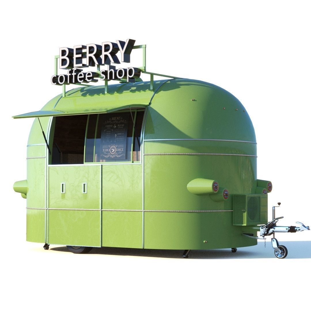 Mobile coffee shop 3D model_26