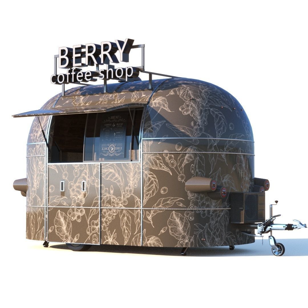 Mobile coffee shop 3D model_23