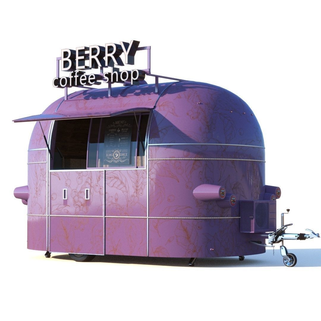 Mobile coffee shop 3D model_24