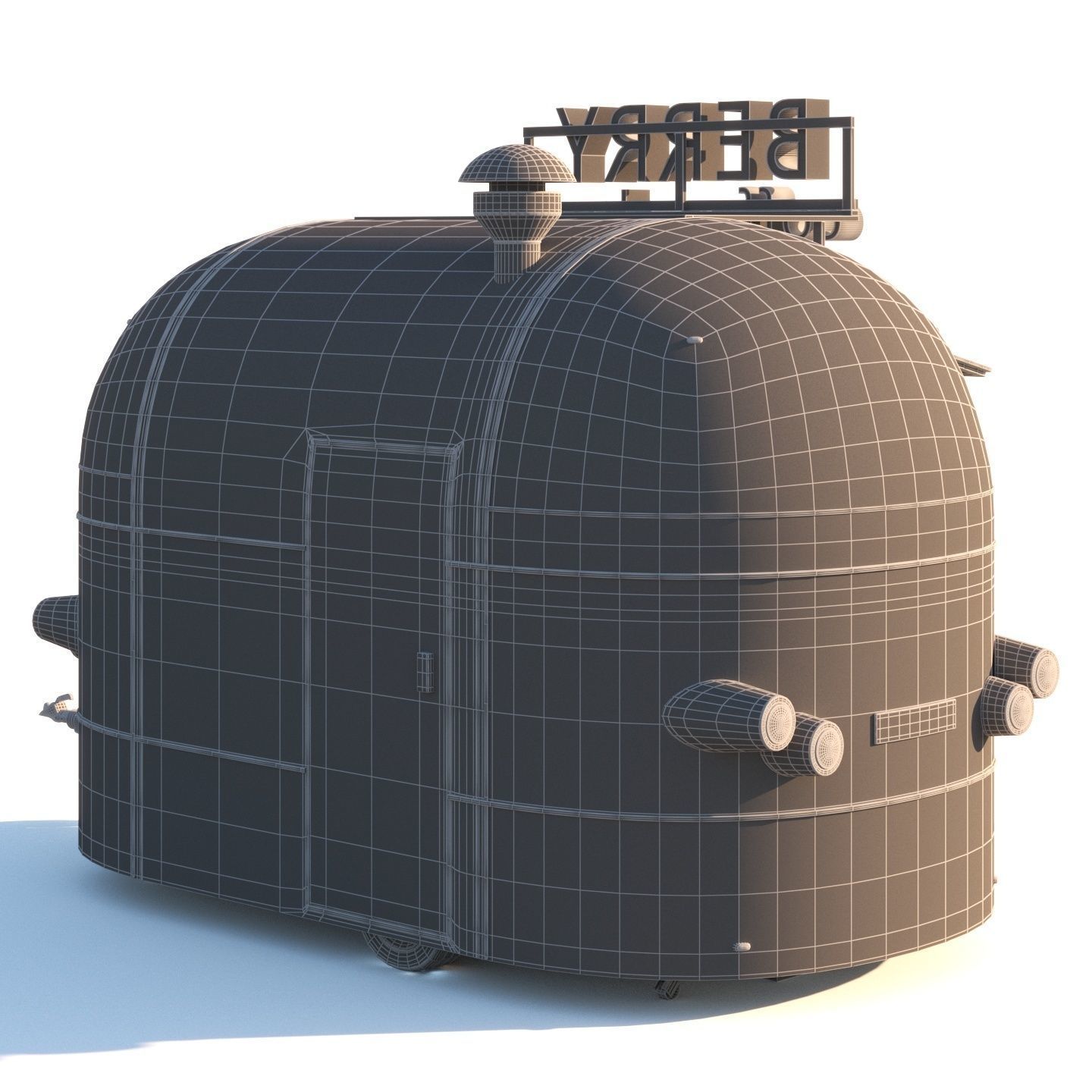 Mobile coffee shop 3D model_20