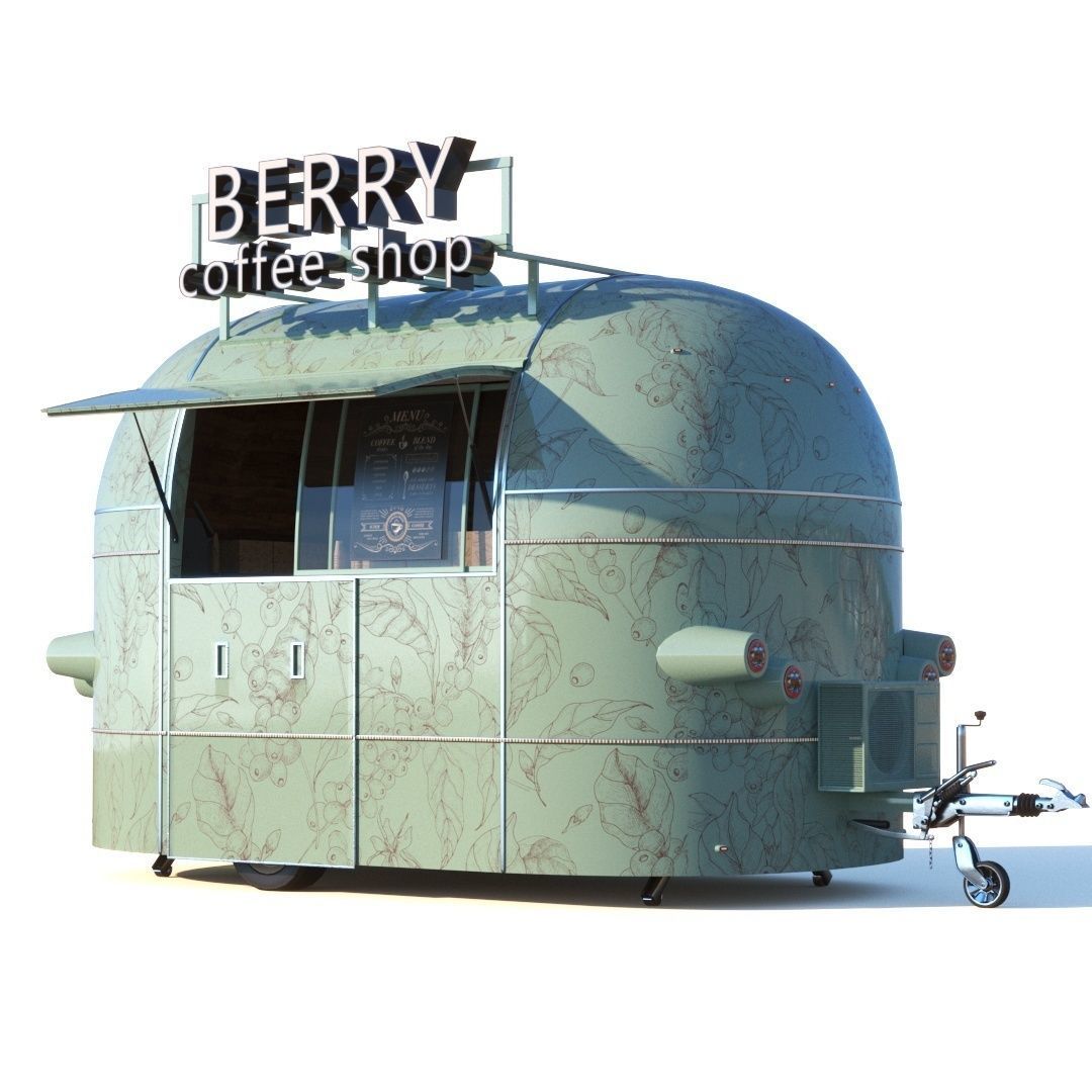 Mobile coffee shop 3D model_25