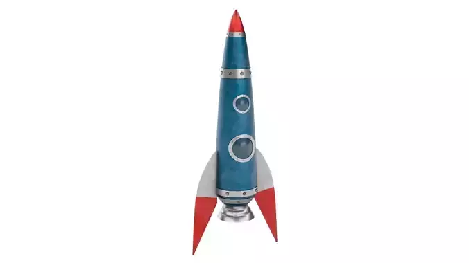 Blue Metal Rocket