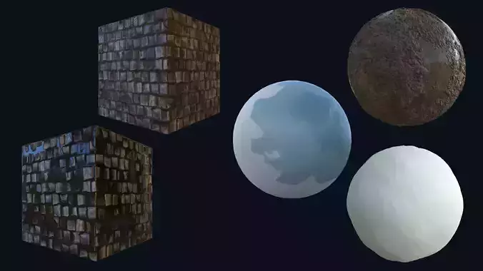 Different Ground Textures with Variations  3D model