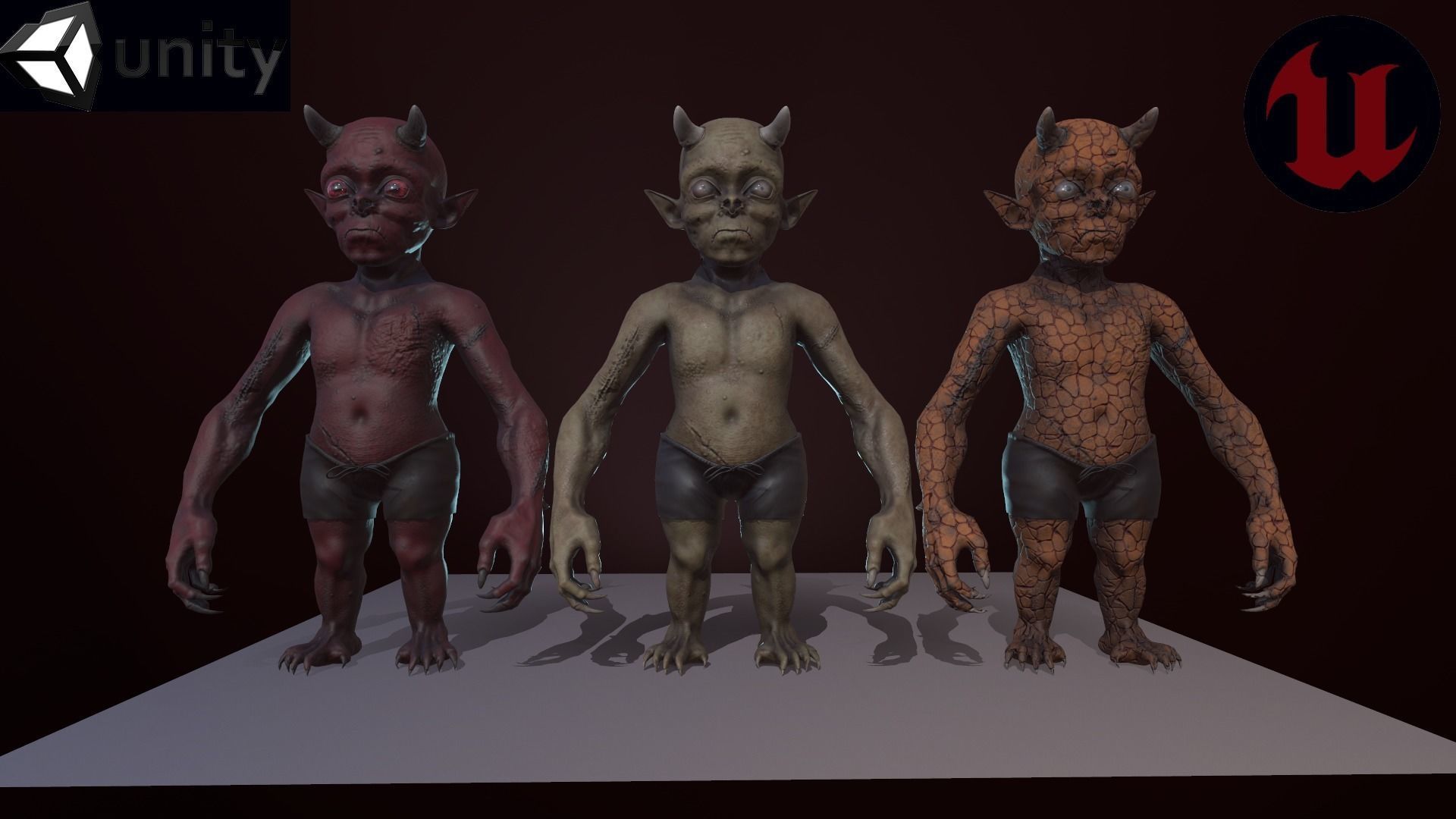 3D model Low poly Model of the character Gremlin VR / AR / low-poly ...