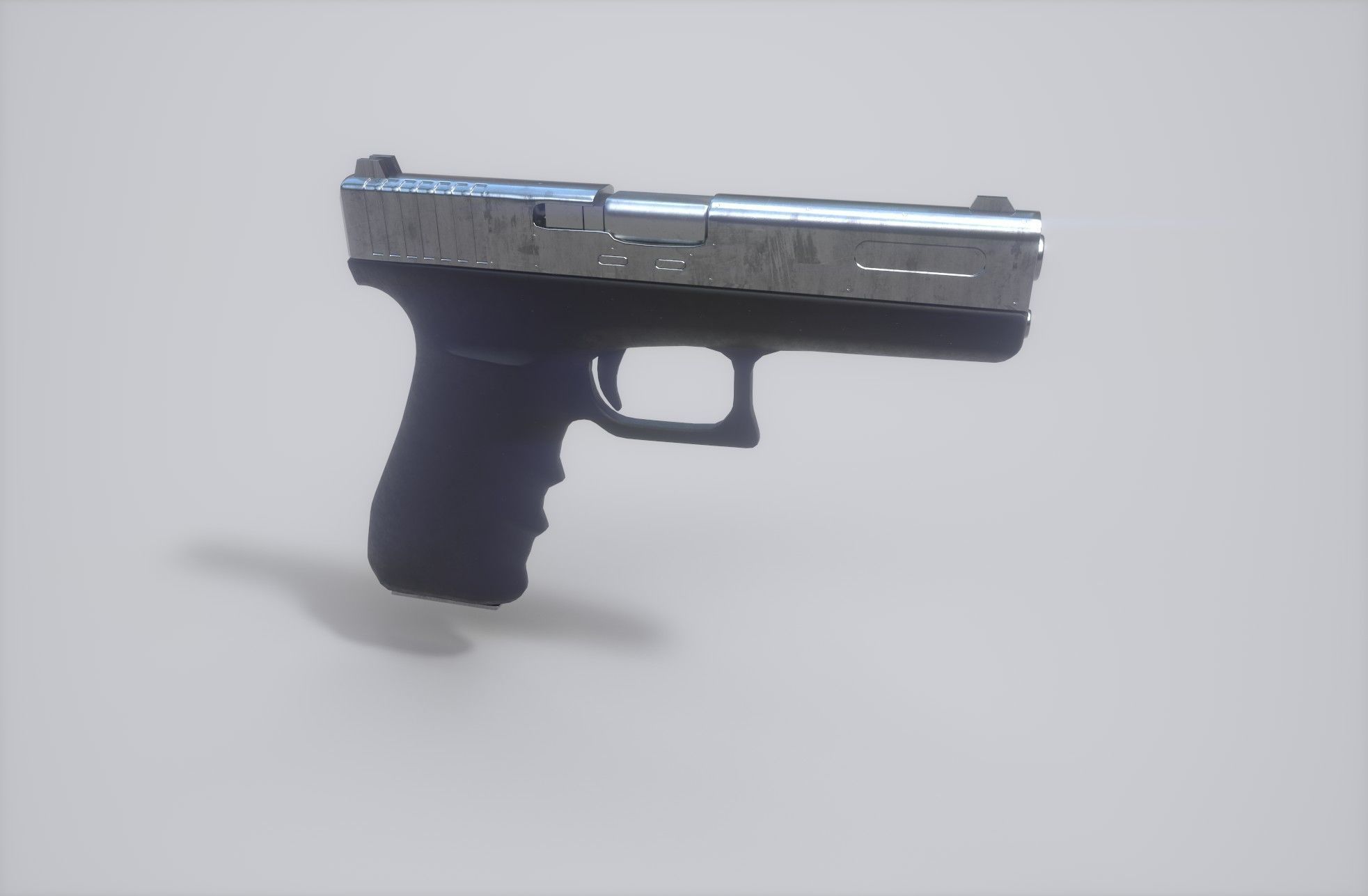 Sci-Fi Glock Low-poly 3D model_8