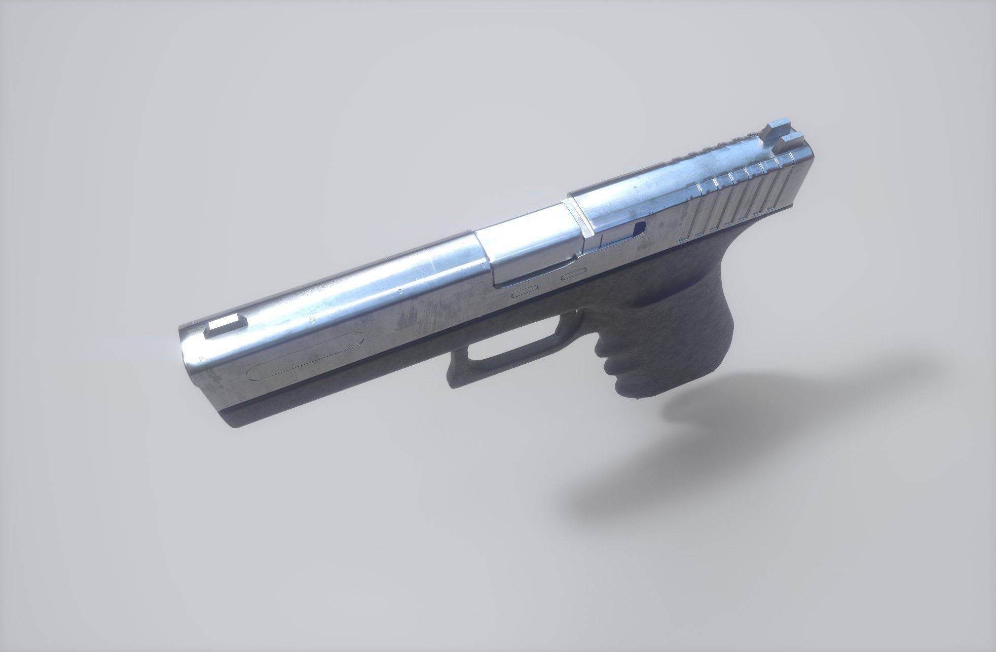 Sci-Fi Glock Low-poly 3D model_11