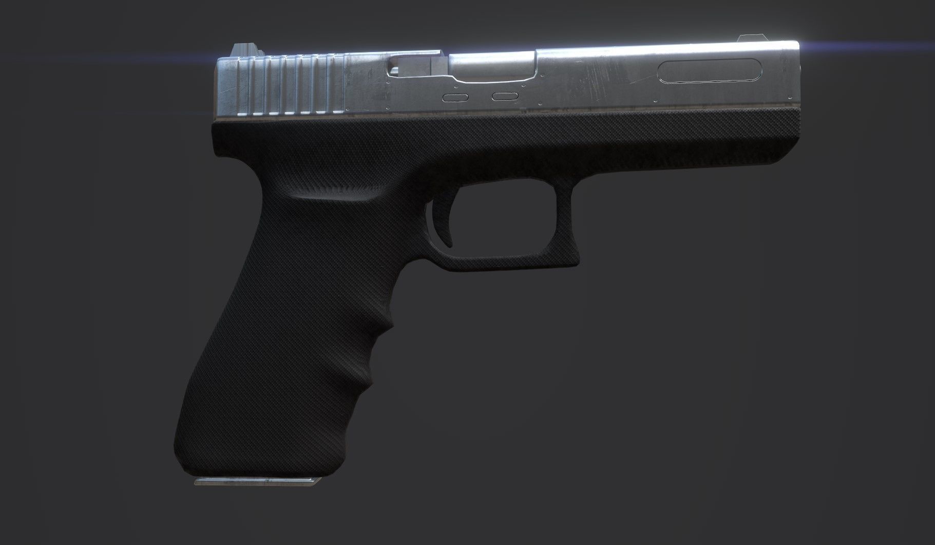 Sci-Fi Glock Low-poly 3D model_3