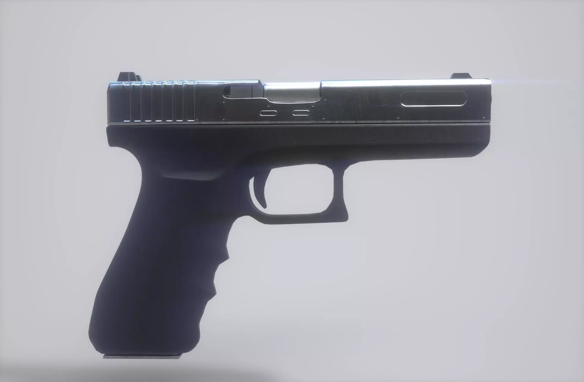 Sci-Fi Glock Low-poly 3D model_0