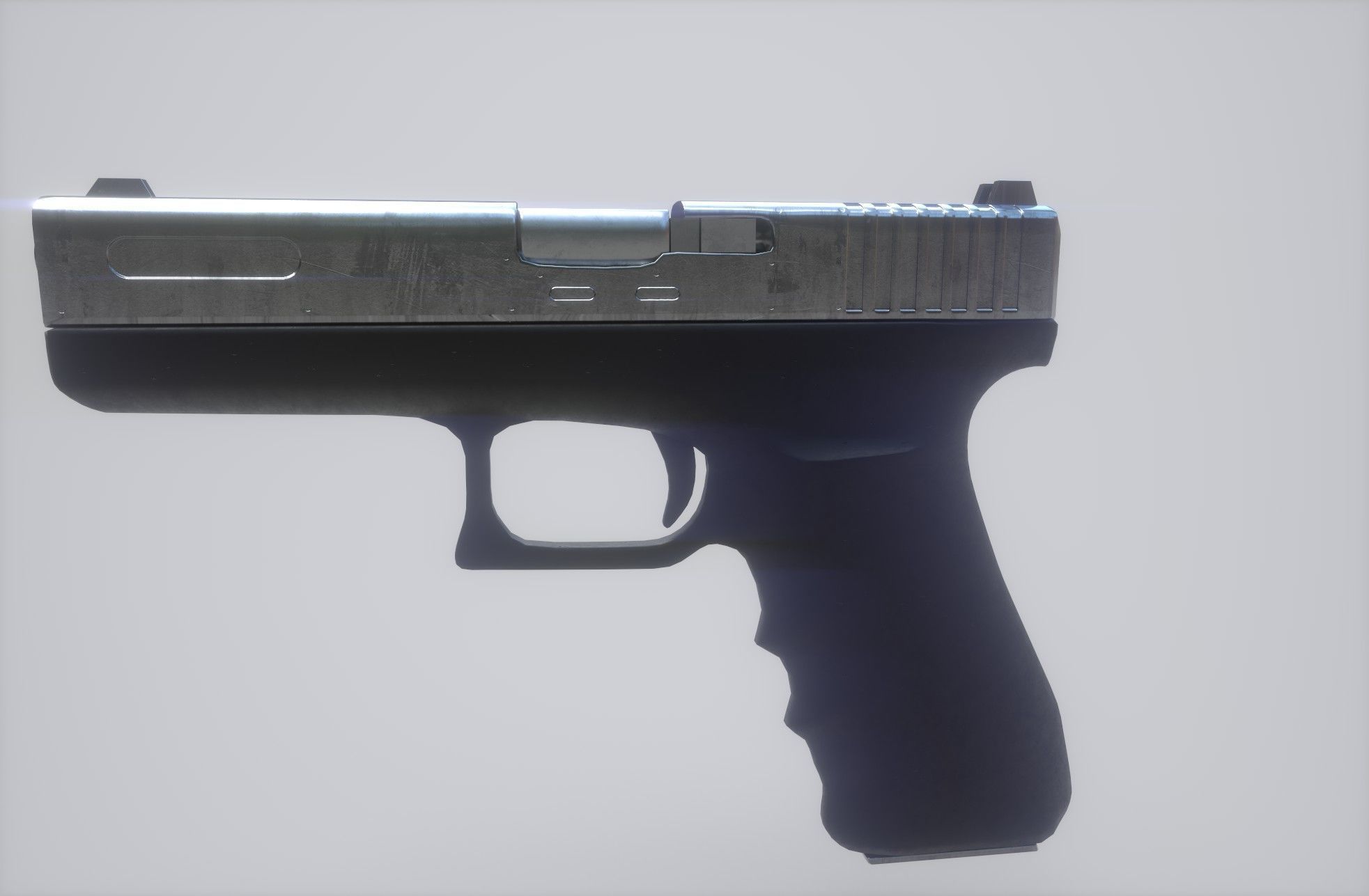 Sci-Fi Glock Low-poly 3D model_10