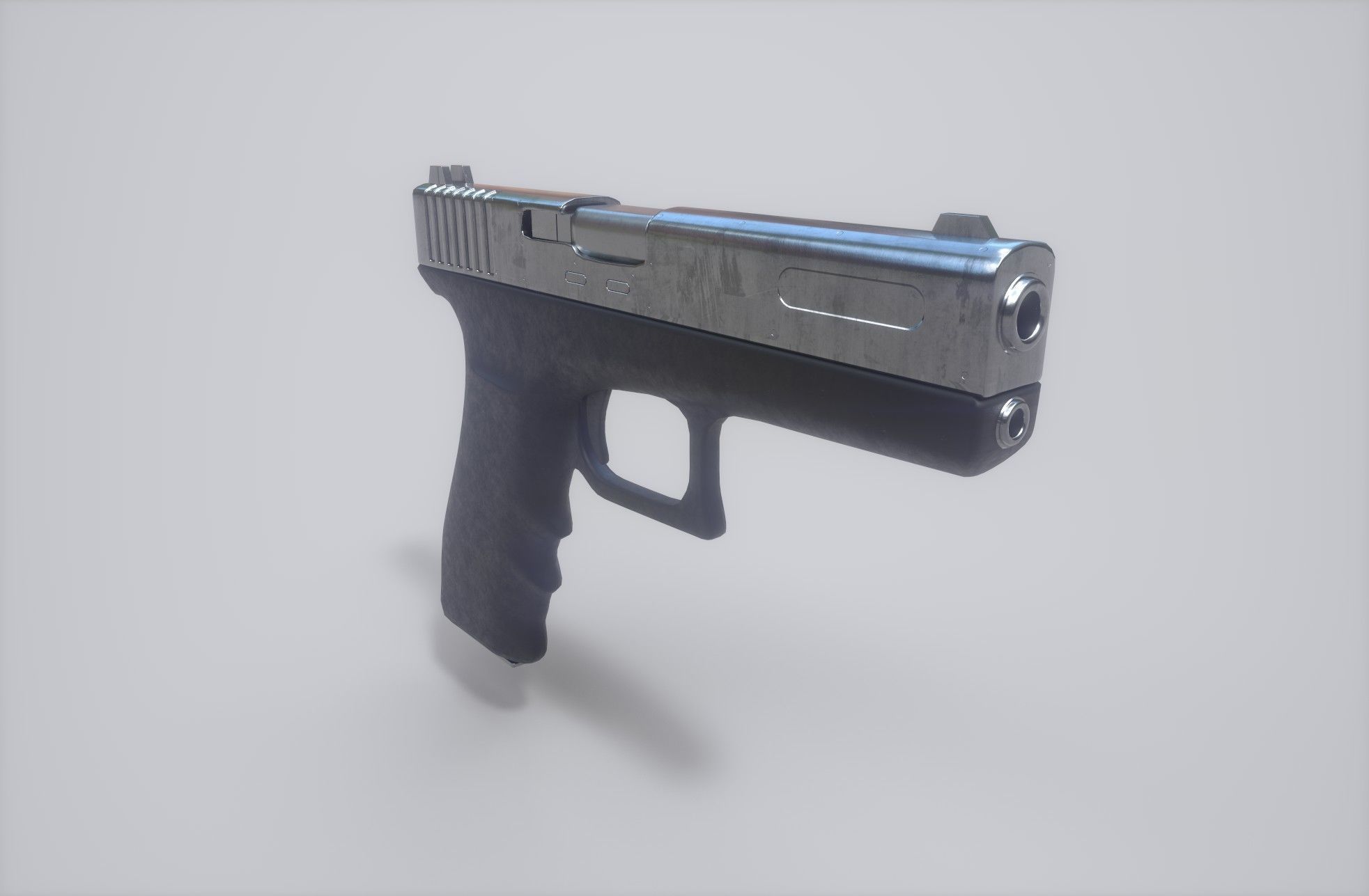 Sci-Fi Glock Low-poly 3D model_12