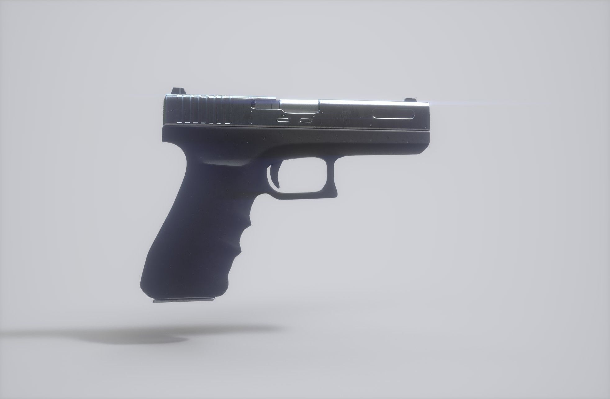 Sci-Fi Glock Low-poly 3D model_9