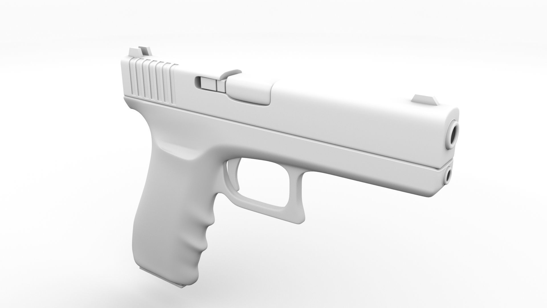 Sci-Fi Glock Low-poly 3D model_2