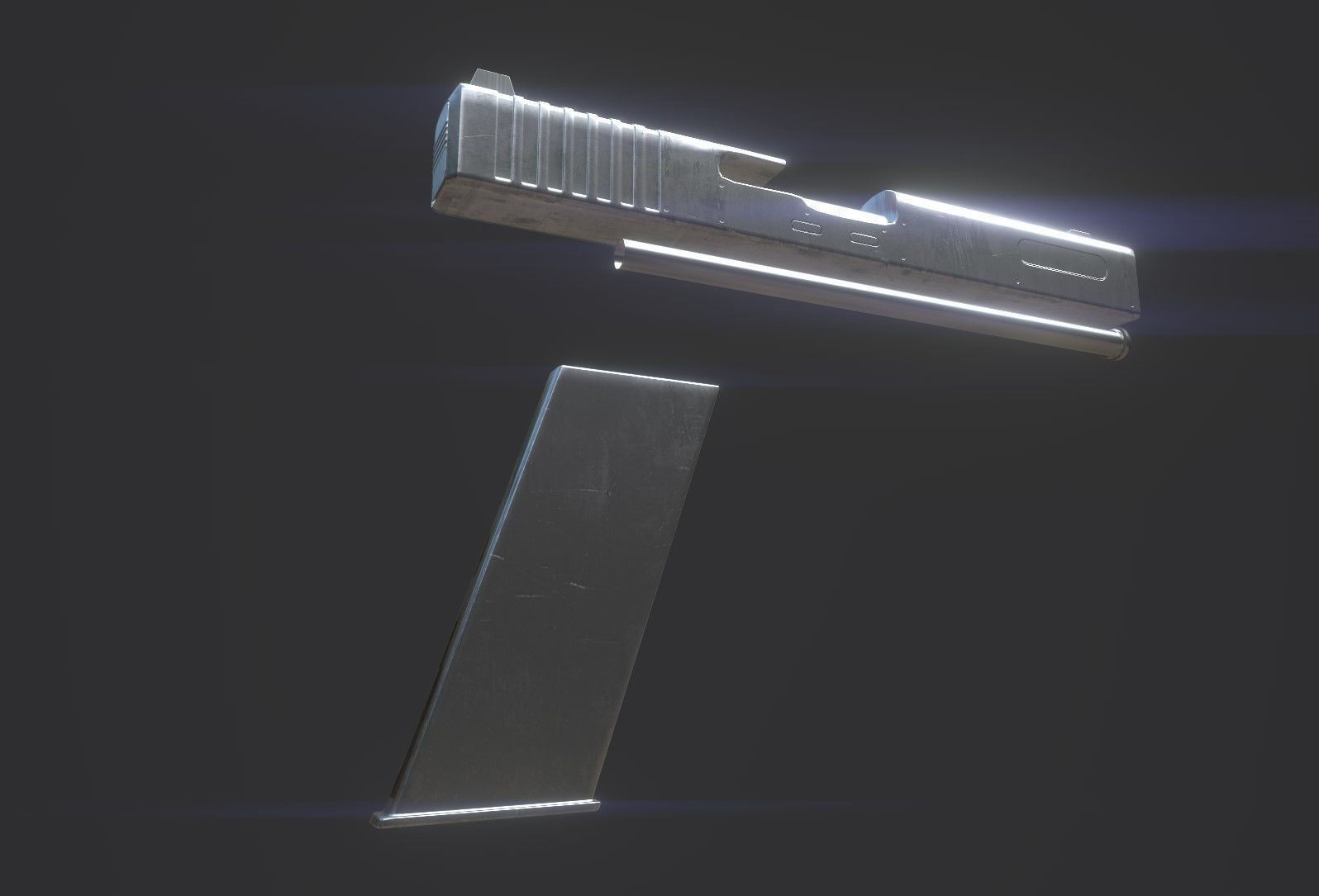 Sci-Fi Glock Low-poly 3D model_13