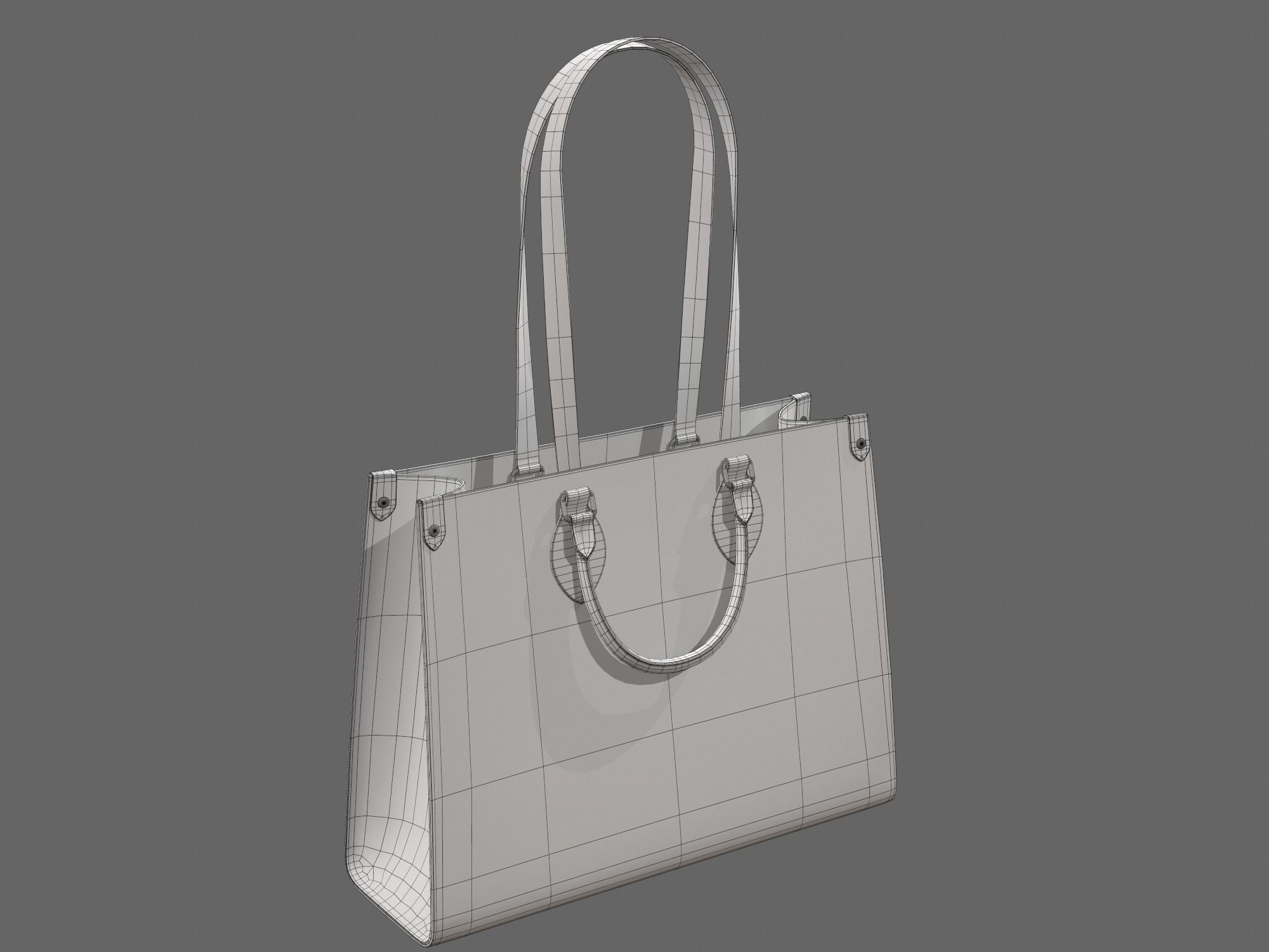 Louis Vuitton Bag Onthego Giant Monogram Pastel Pink Low-poly 3D model_10