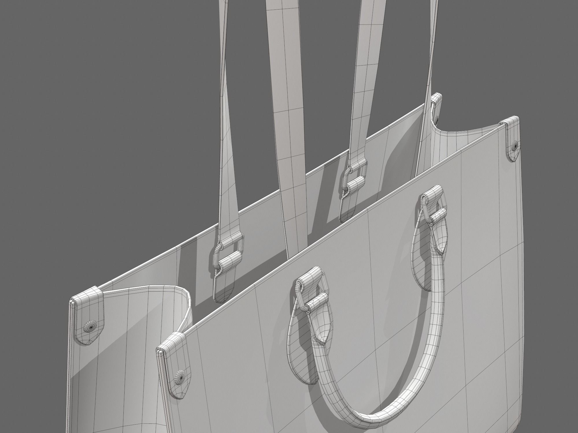 Louis Vuitton Bag Onthego Giant Monogram Pastel Pink Low-poly 3D model_11