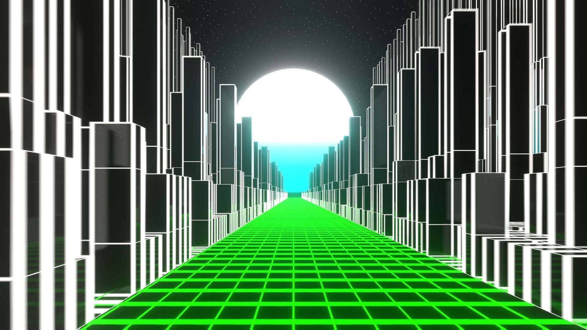 Synthwave Retrowave Vaporwave Animated Free 3D model_3