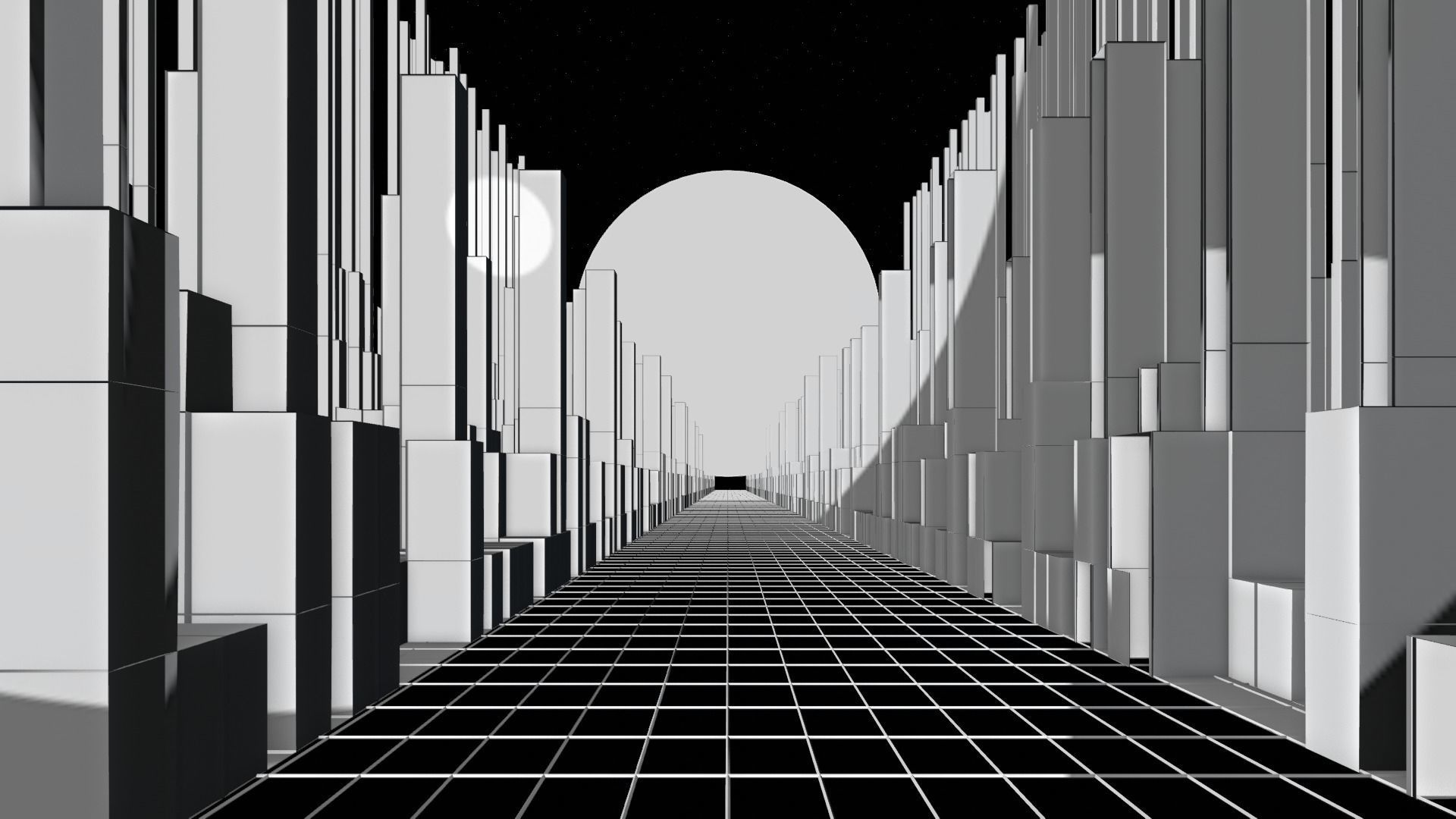 Synthwave Retrowave Vaporwave Animated Free 3D model_6