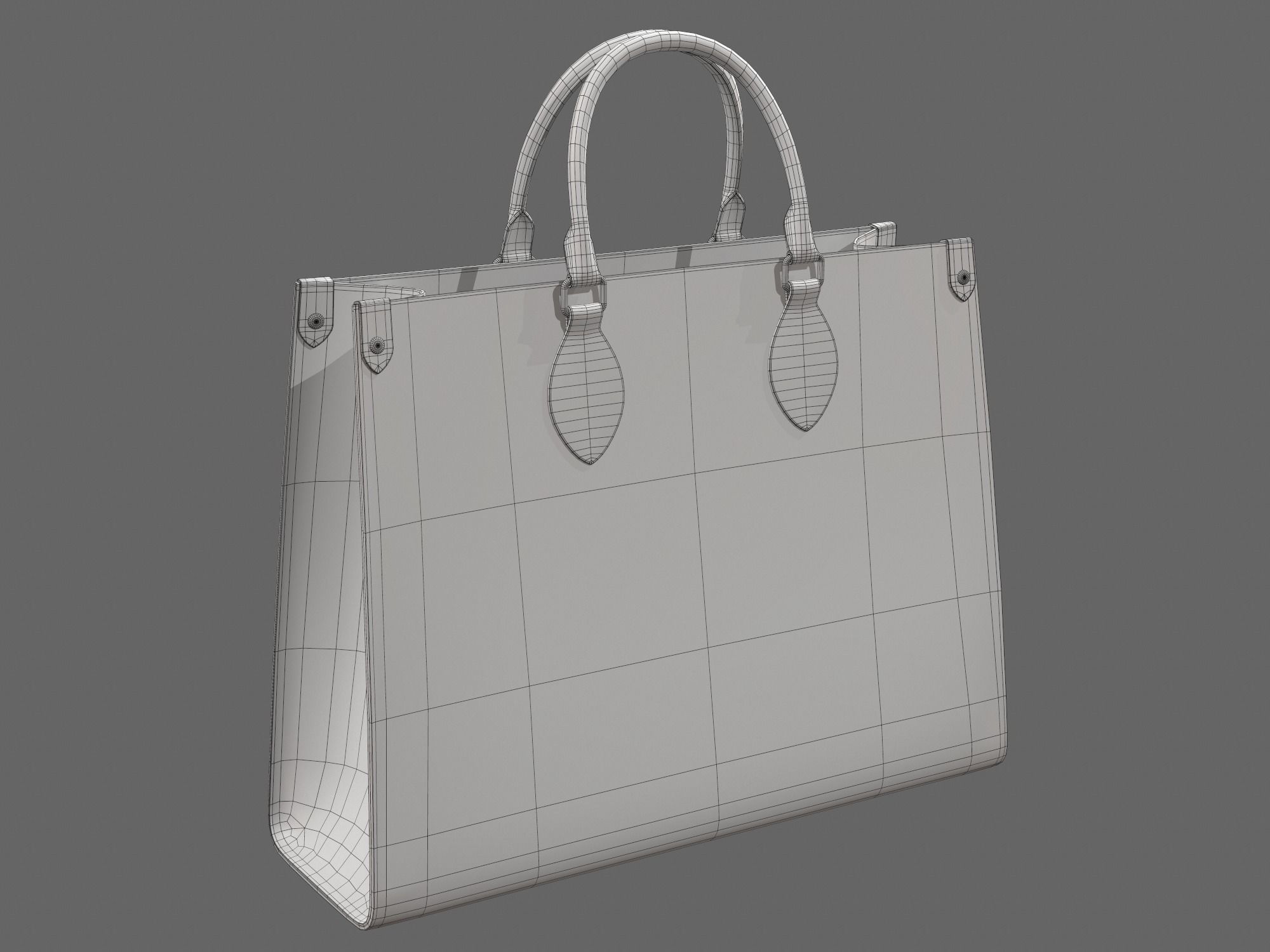 Louis Vuitton Bag Onthego Giant Monogram Red Tie Dye Rouge  Low-poly 3D model_11