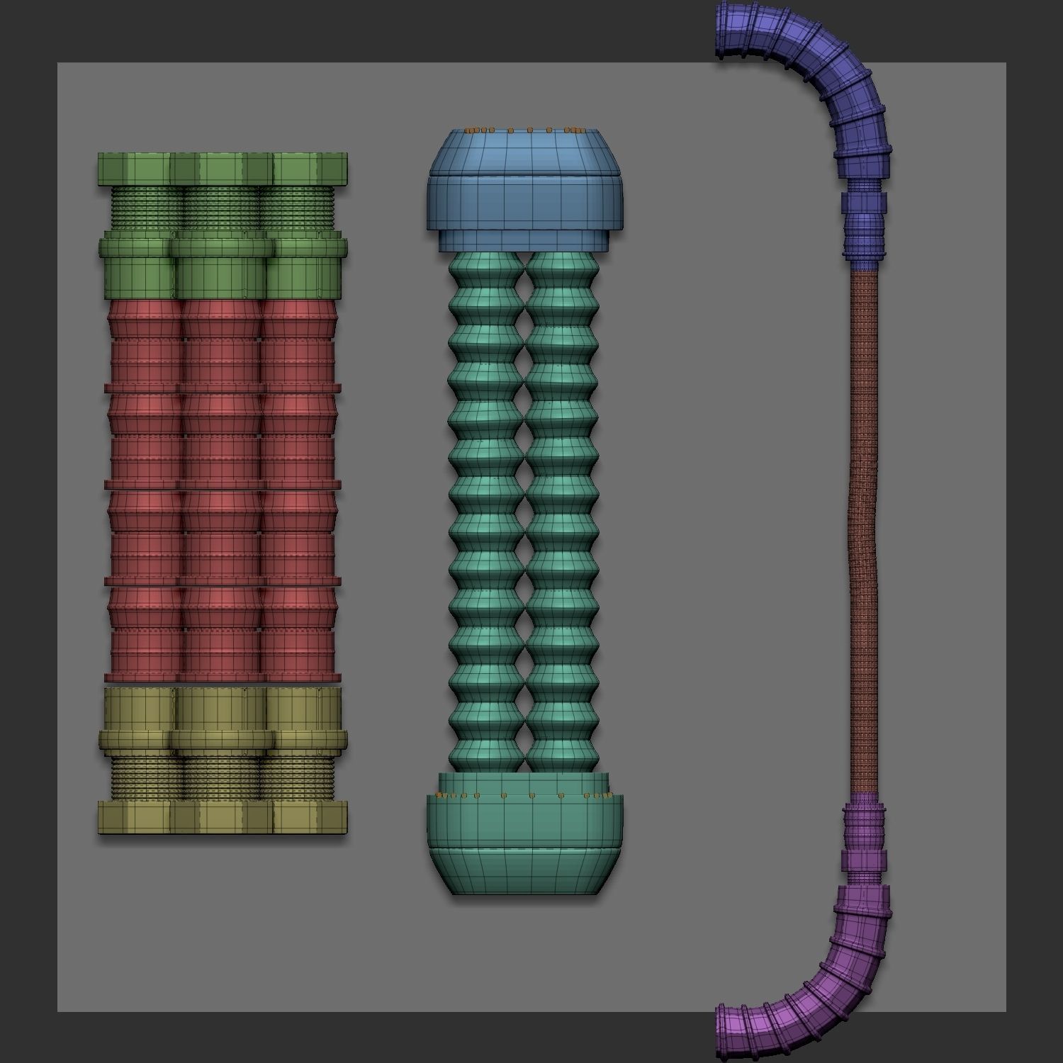 55 IMM Brushes Hoses And Tubes Low-poly 3D model_61
