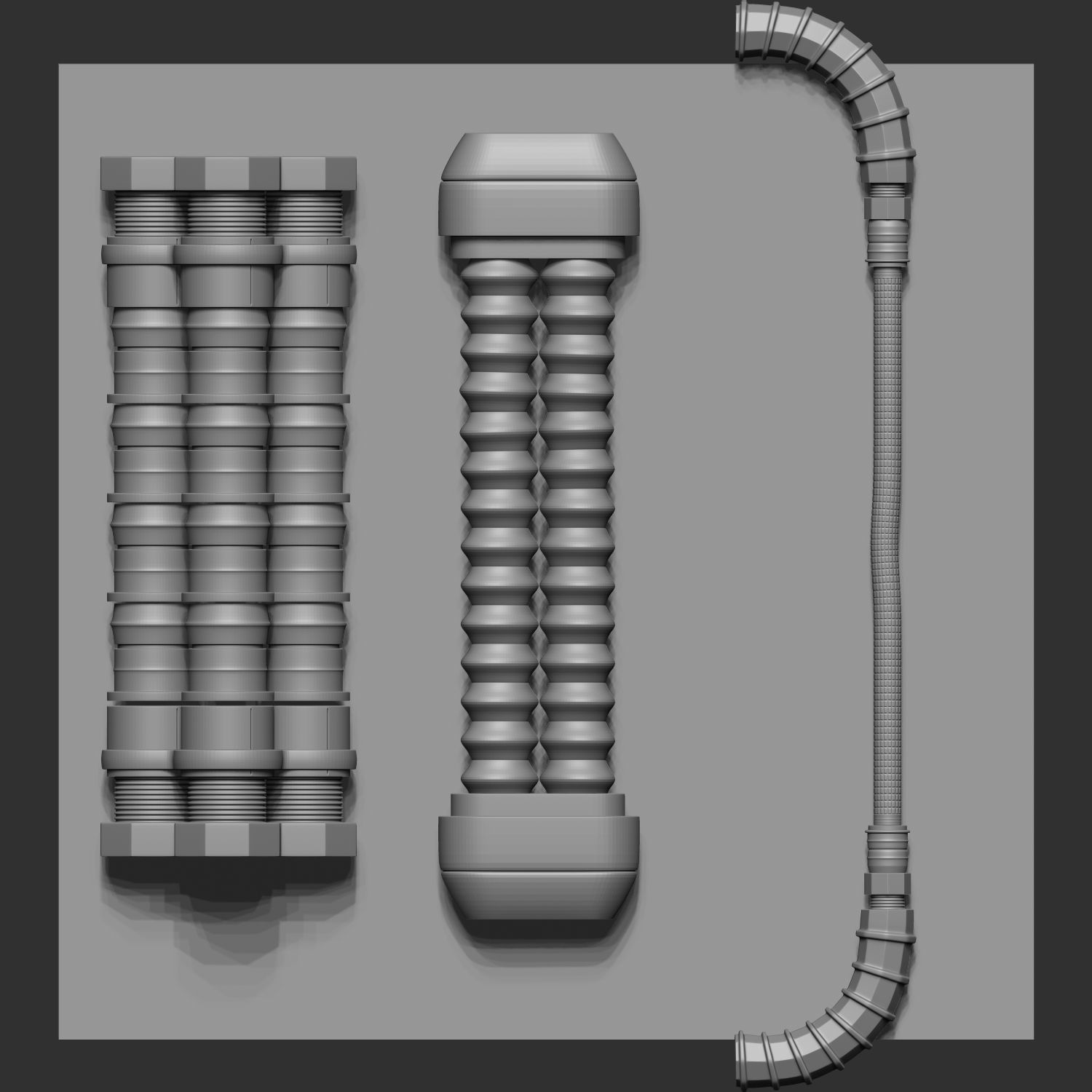 55 IMM Brushes Hoses And Tubes Low-poly 3D model_59
