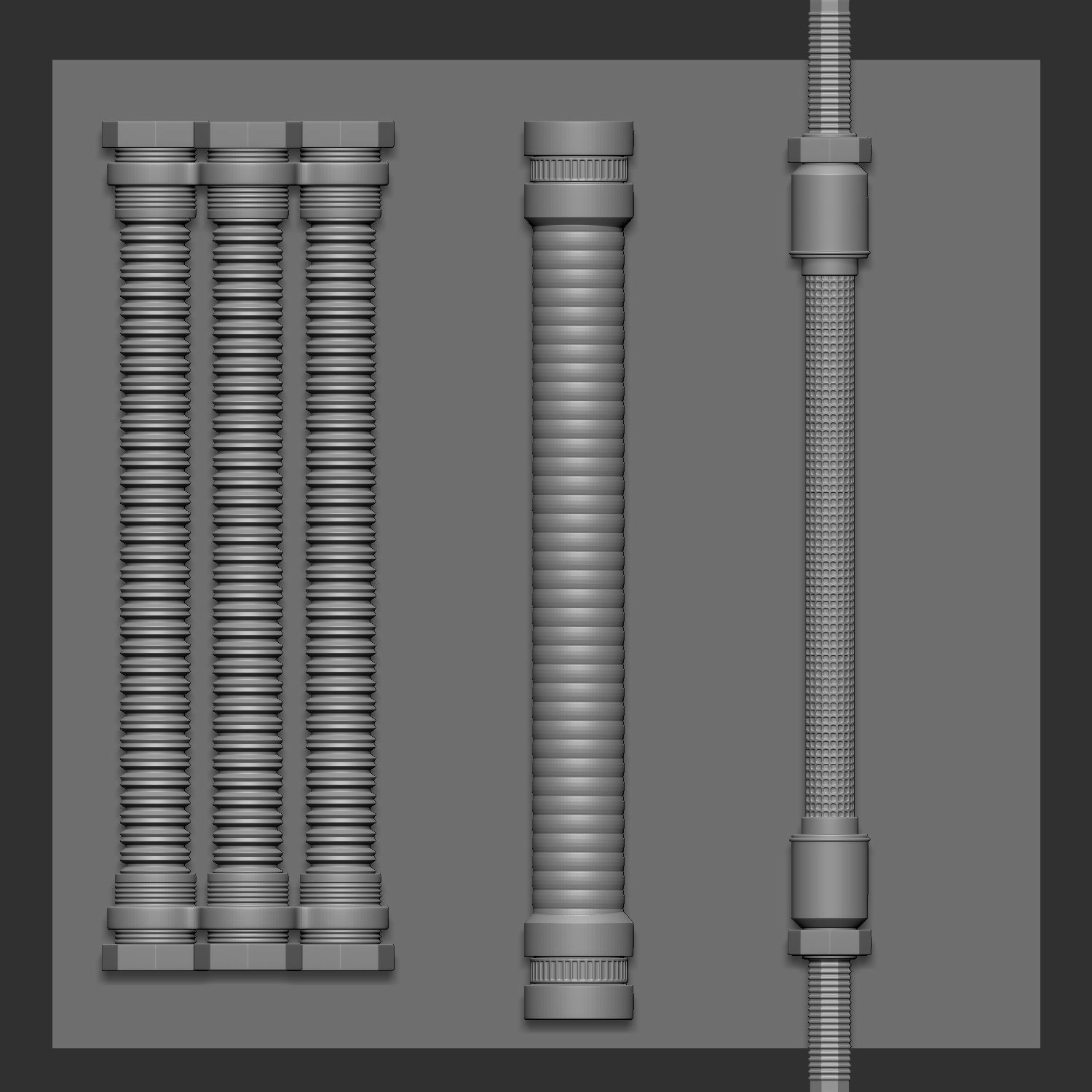 55 IMM Brushes Hoses And Tubes Low-poly 3D model_3