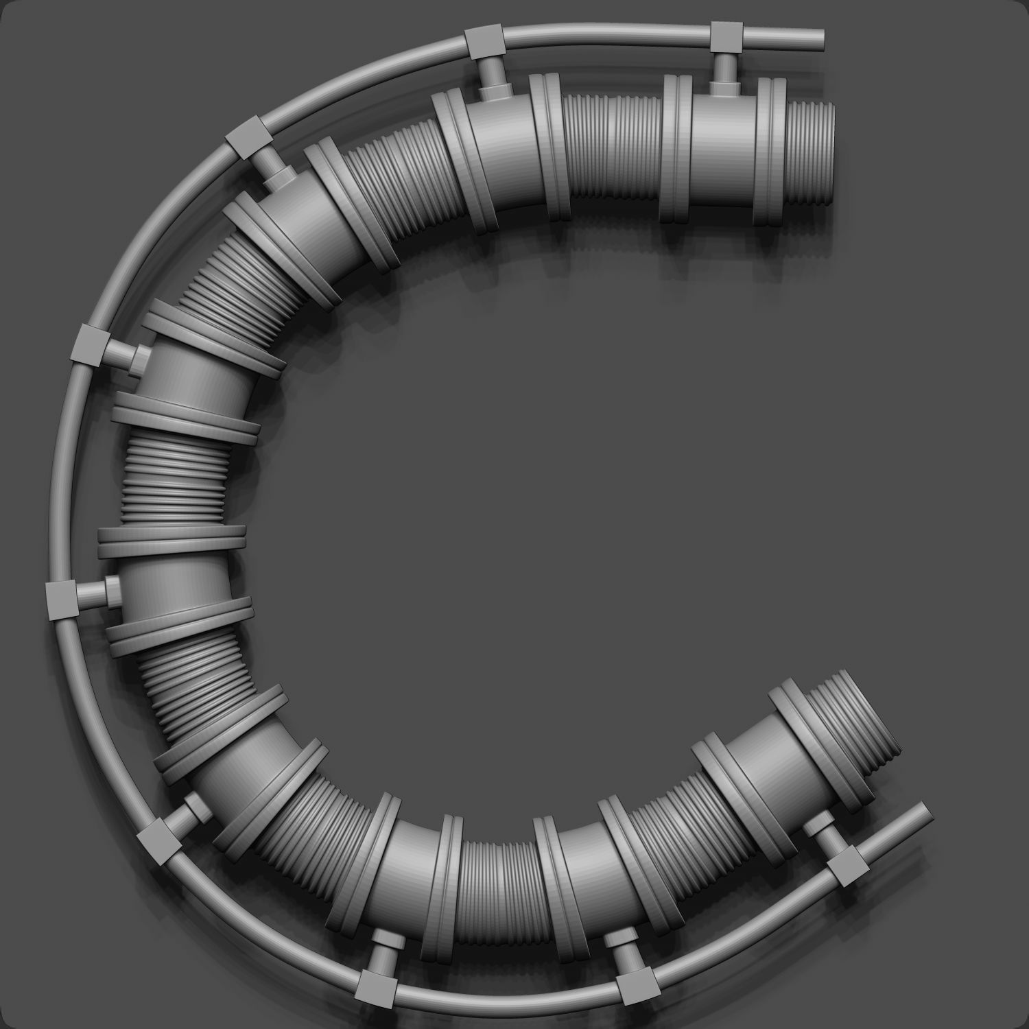 55 IMM Brushes Hoses And Tubes Low-poly 3D model_33