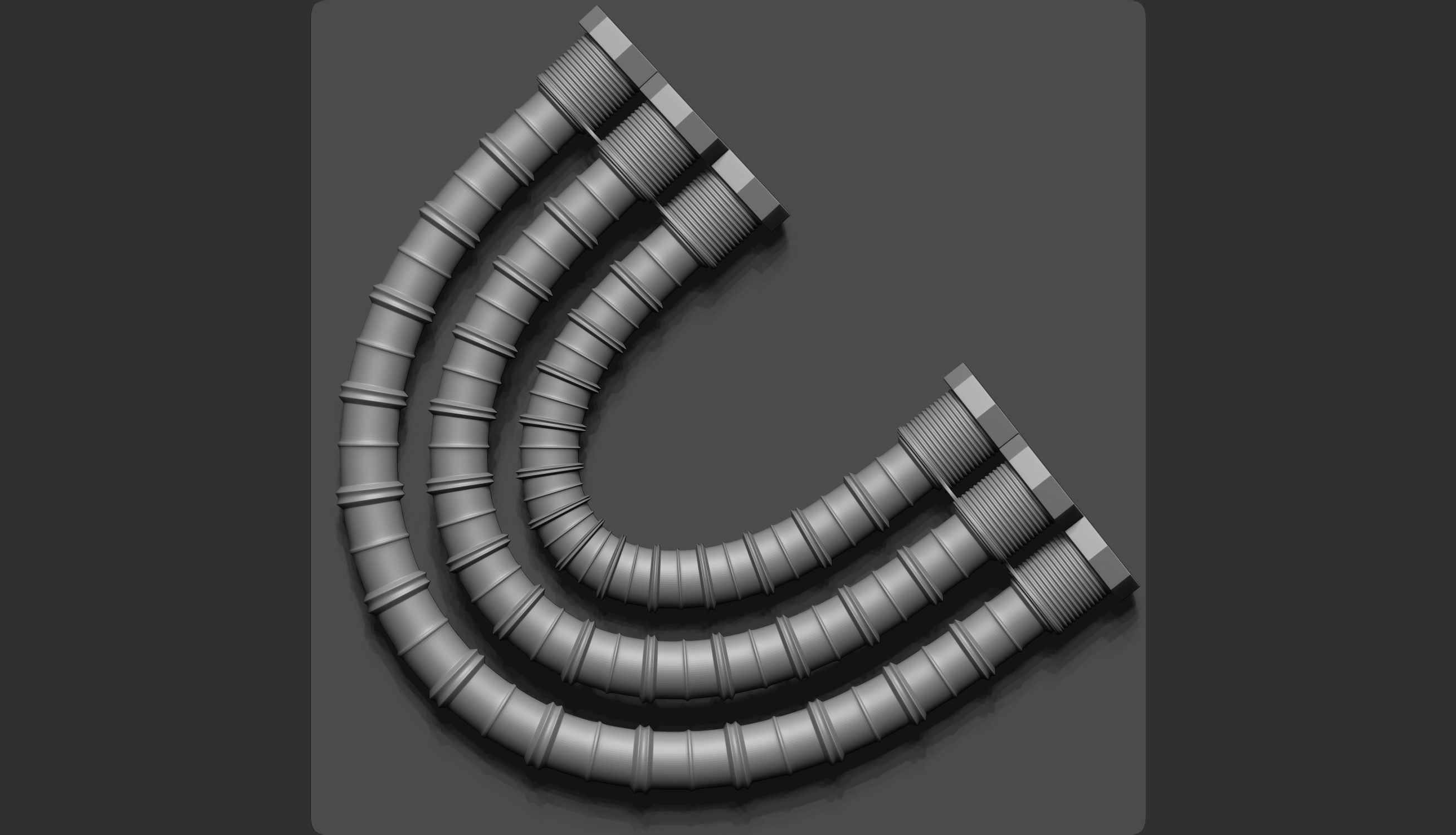 55 IMM Brushes Hoses And Tubes Low-poly 3D model_7