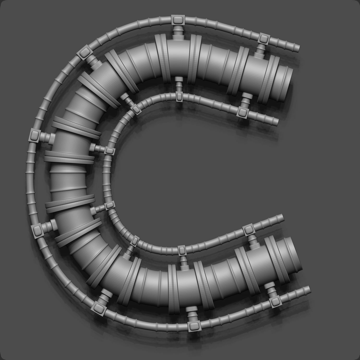 55 IMM Brushes Hoses And Tubes Low-poly 3D model_32