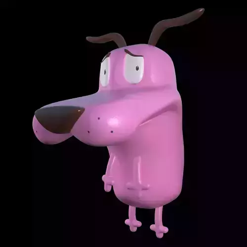 Courage the cowardly Dog 3d Printing Pose 2 3D print model
