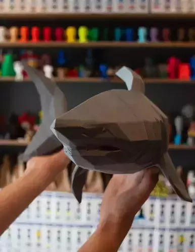 Hanging  Low Poly Shark 3D print model