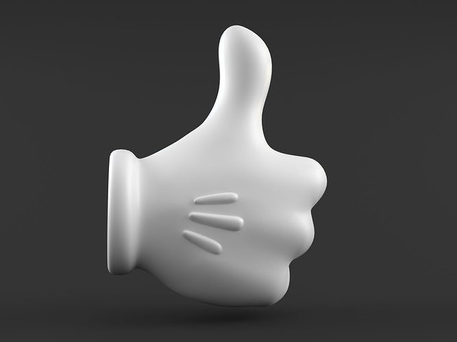 Hand Mickey Like 3D print model