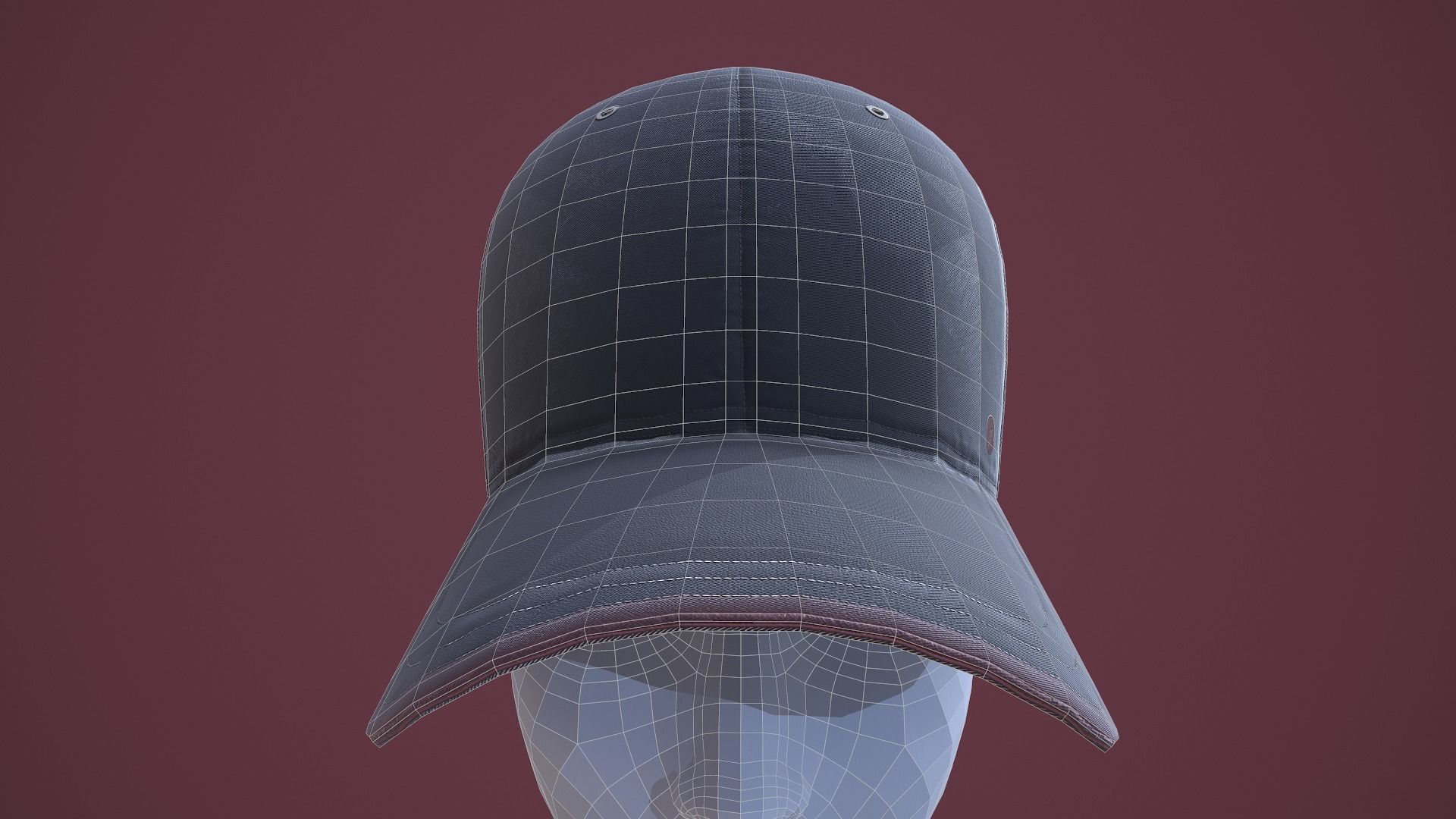 Baseball Cap Low-poly 3D model_18