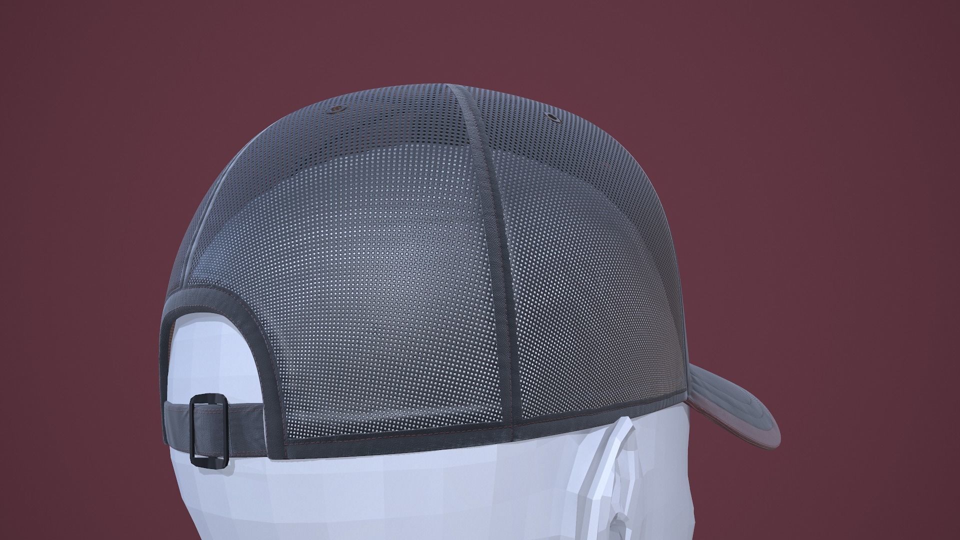 Baseball Cap Low-poly 3D model_8