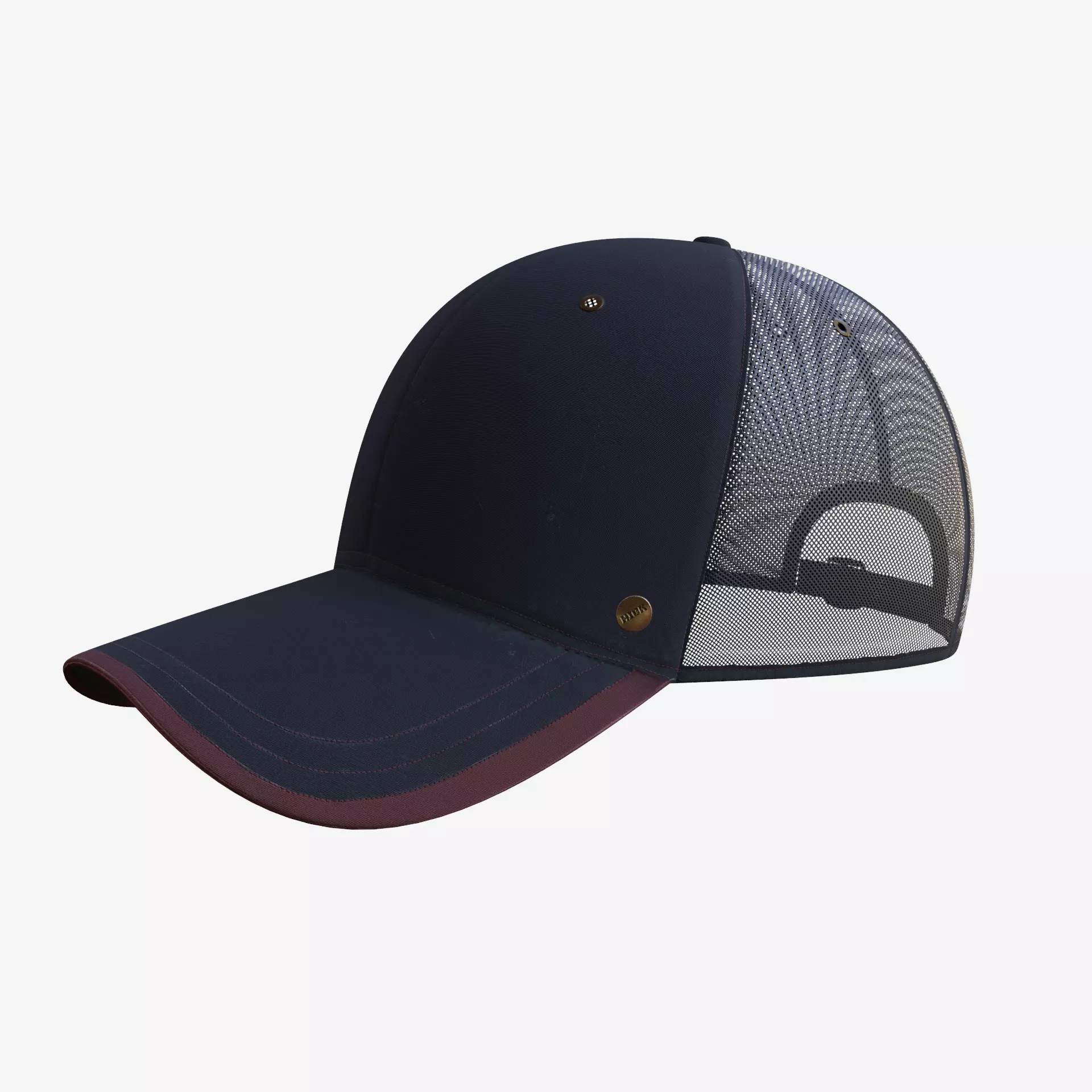 Baseball Cap Low-poly 3D model_0