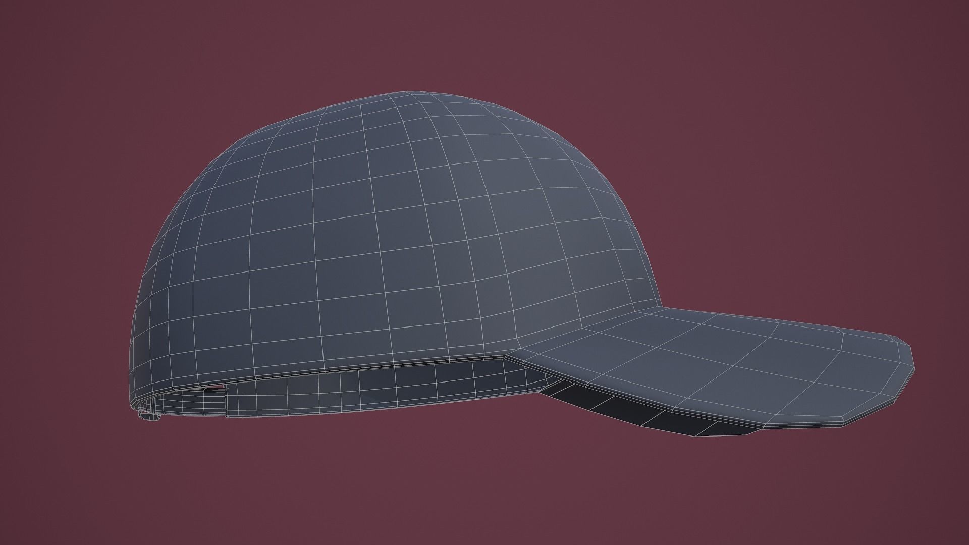 Baseball Cap Low-poly 3D model_21