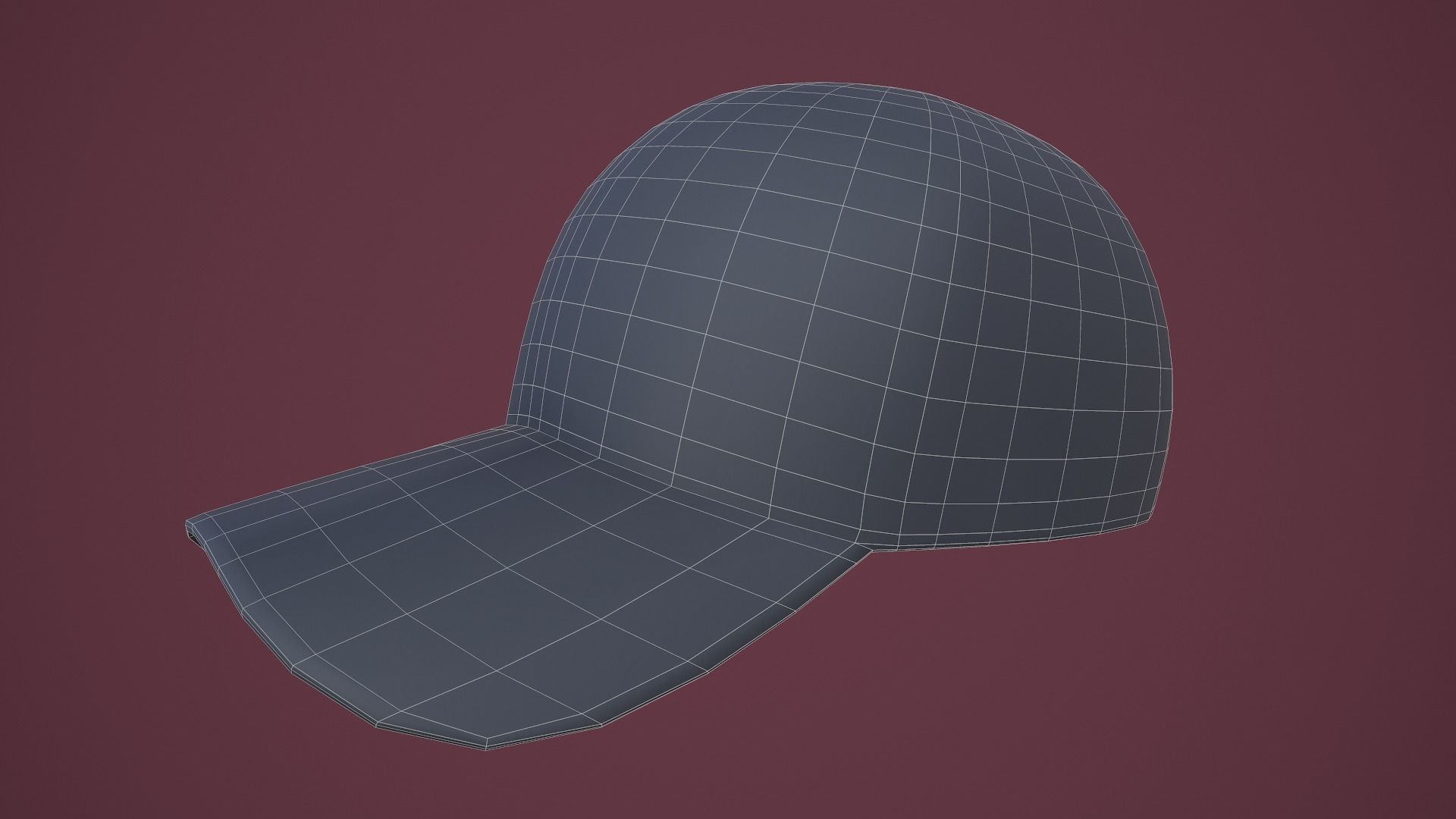 Baseball Cap Low-poly 3D model_19