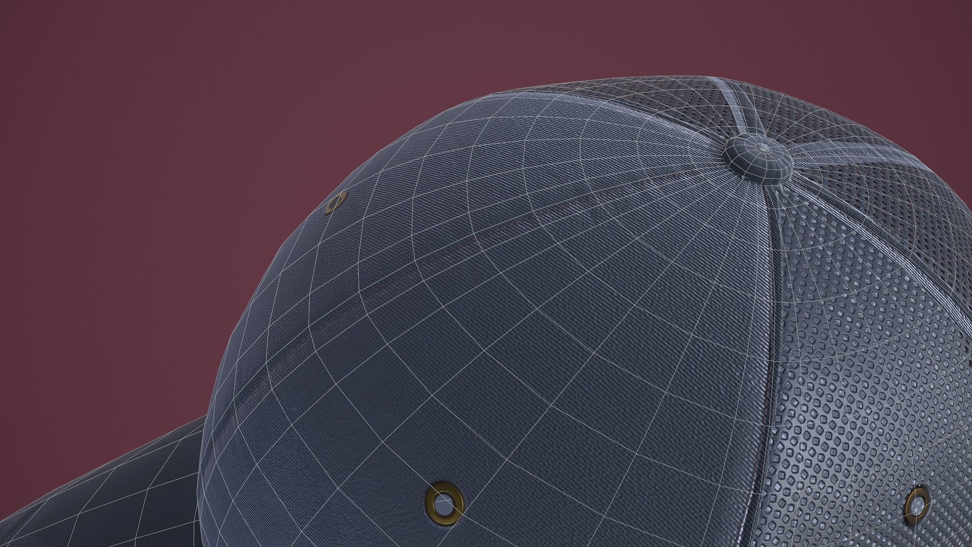 Baseball Cap Low-poly 3D model_15