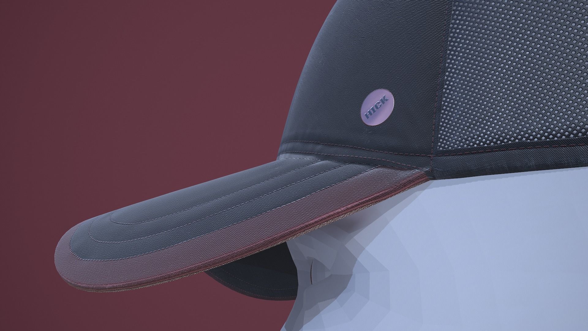 Baseball Cap Low-poly 3D model_11
