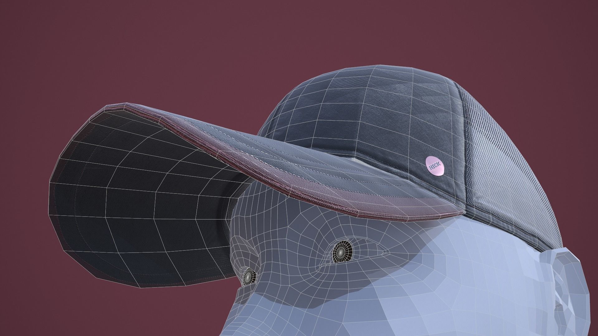 Baseball Cap Low-poly 3D model_16