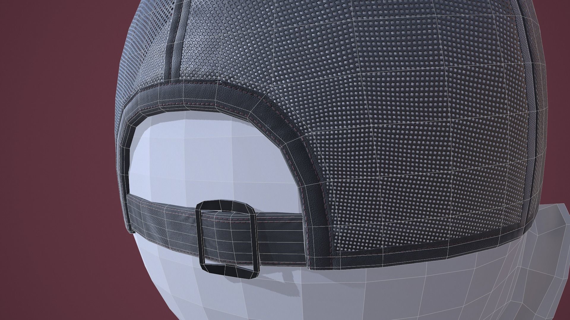 Baseball Cap Low-poly 3D model_14