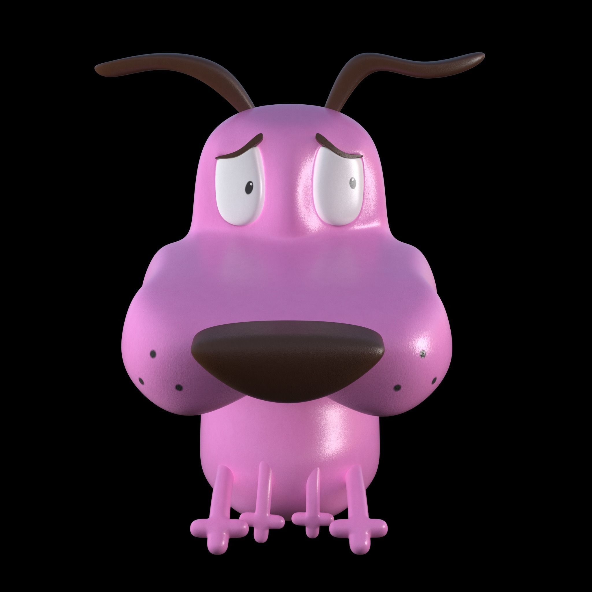 Courage the cowardly Dog 3d Printing Pose 4 3D print model_2