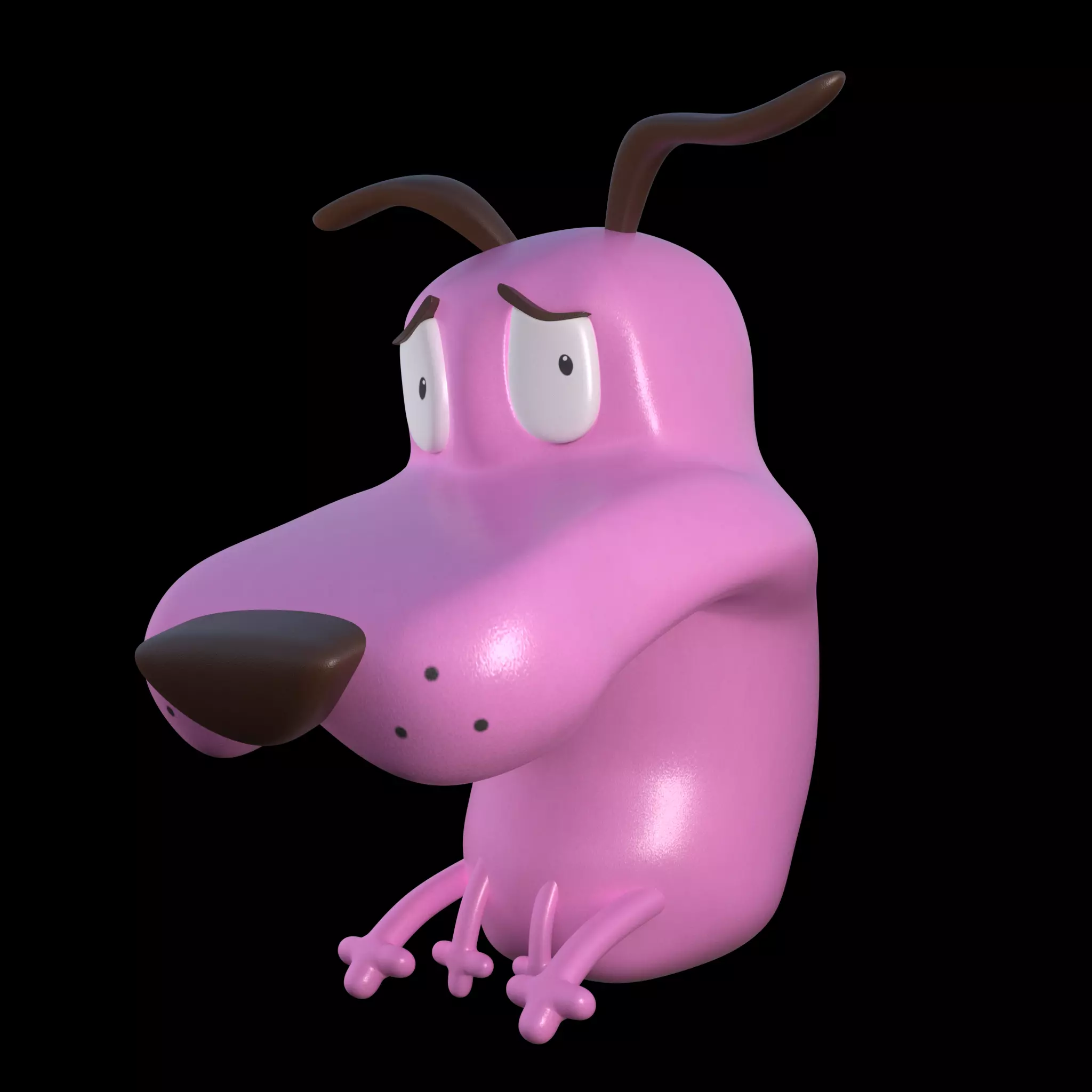 Courage the cowardly Dog 3d Printing Pose 4 3D print model_0
