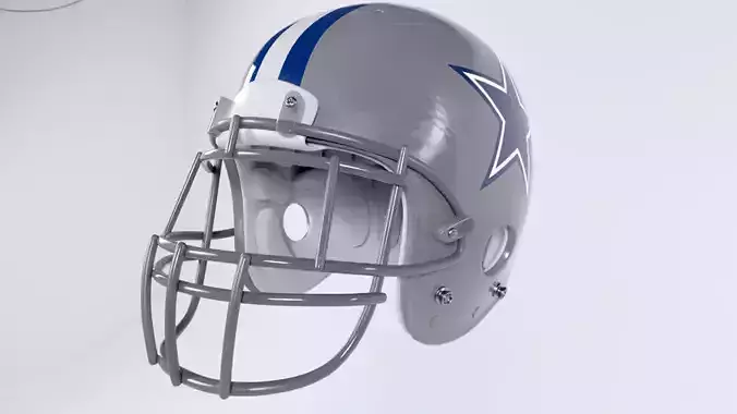 American Football Helmet Low-poly 3D model
