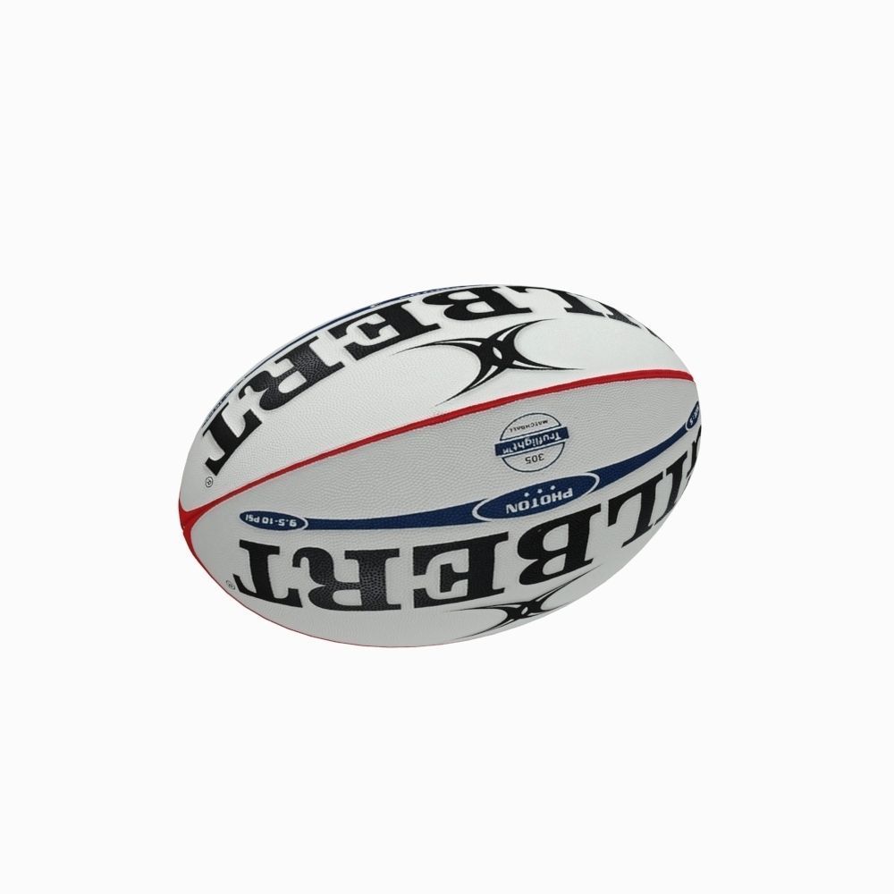 Rugby Ball Low-poly 3D model_3
