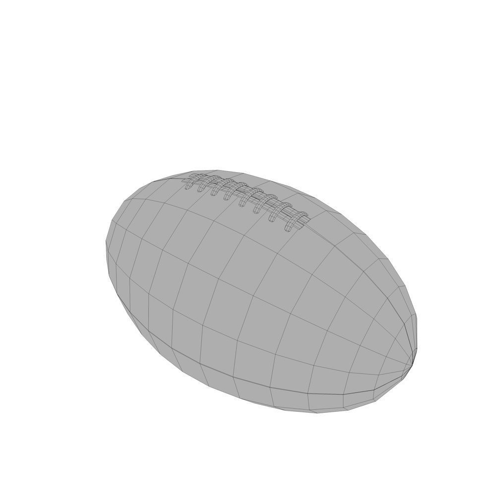 Rugby Ball Low-poly 3D model_4