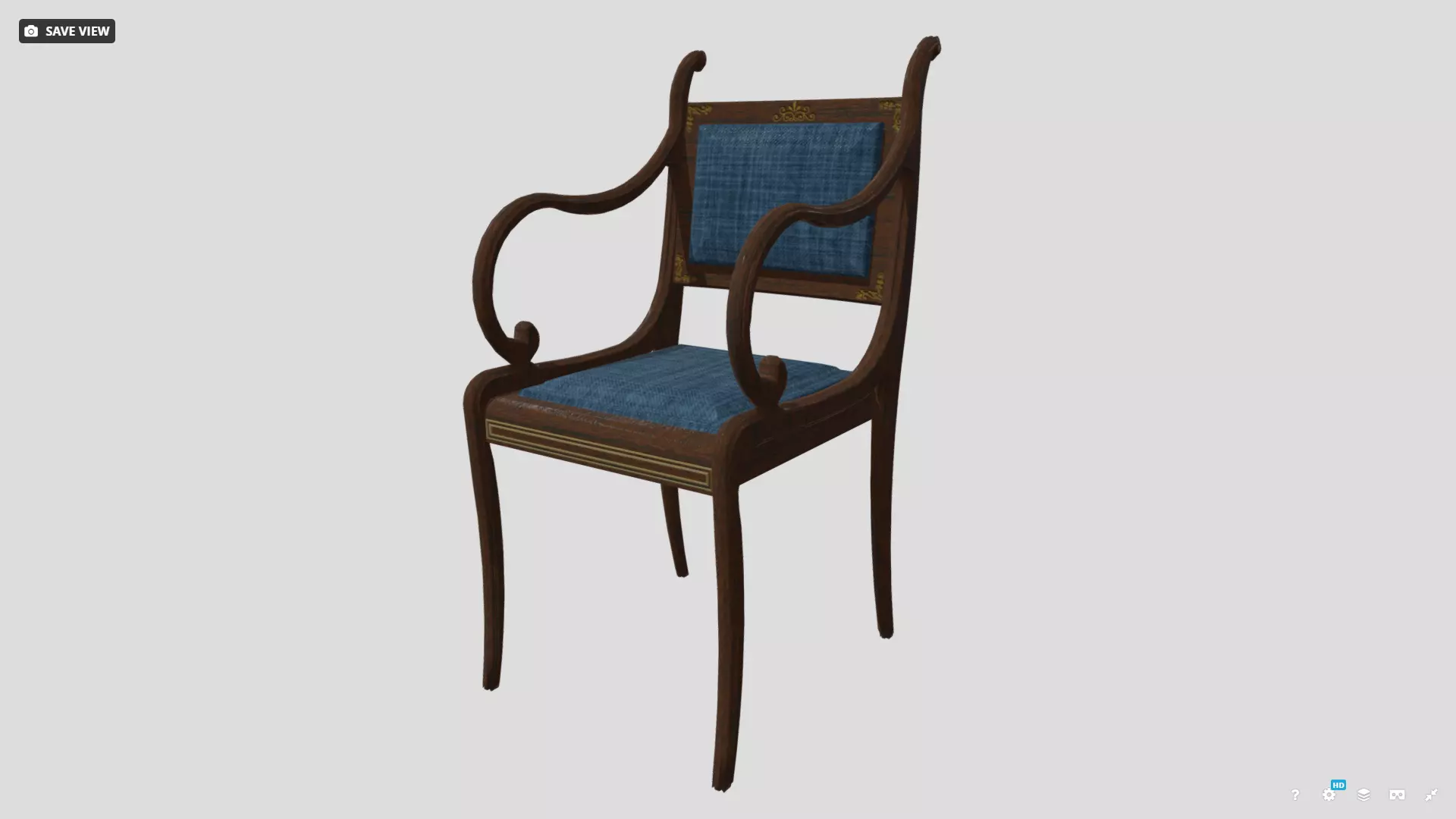 Reception chair  3D model_0